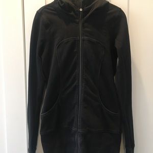Lululemon Black Hooded Jacket 6 (Brushed Stride?)